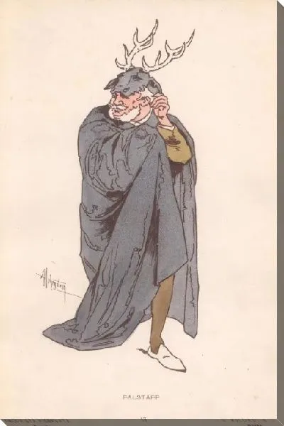Картина Фальстаф Дж. Верди. Репродукции эскизов костюмов А. Хоэнштейна