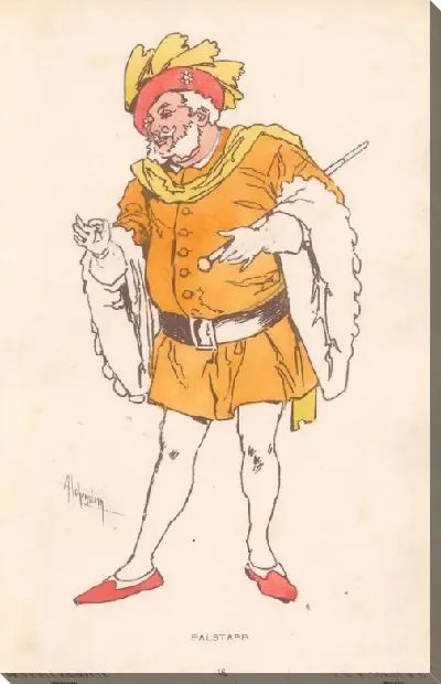 Картина Фальстаф Дж. Верди. Репродукции эскизов костюмов А. Хоэнштейна