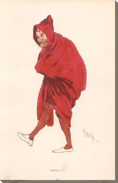 Картина Фальстаф Дж. Верди. Репродукции эскизов костюмов А. Хоэнштейна