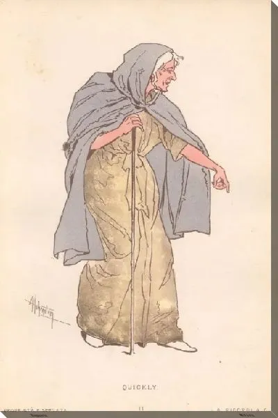 Картина Фальстаф Дж. Верди. Репродукции эскизов костюмов А. Хоэнштейна