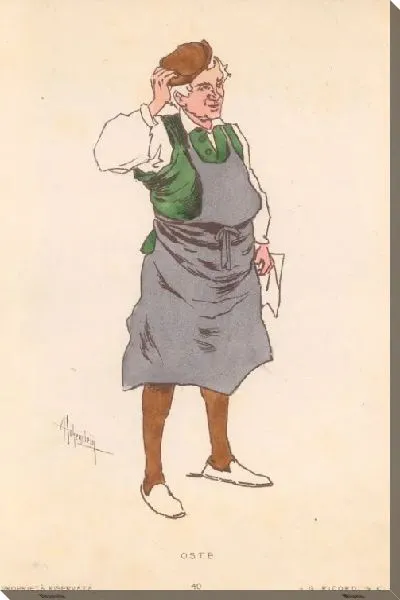 Картина Фальстаф Дж. Верди. Репродукции эскизов костюмов А. Хоэнштейна