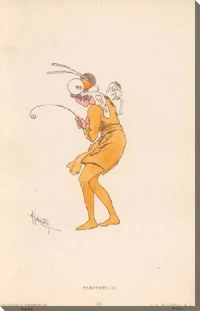 Картина Фальстаф Дж. Верди. Репродукции эскизов костюмов А. Хоэнштейна