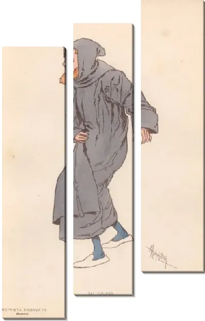 Картина Фальстаф Дж. Верди. Репродукции эскизов костюмов А. Хоэнштейна