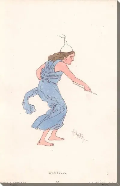 Картина Фальстаф Дж. Верди. Репродукции эскизов костюмов А. Хоэнштейна