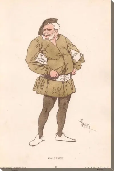 Картина Фальстаф Дж. Верди. Репродукции эскизов костюмов А. Хоэнштейна