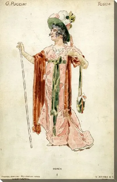 Картина Эскизы костюмов для Tosca Джакомо Пуччини (репродукции)