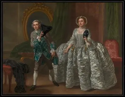 Картина Дэвид Гаррик и миссис Причард в фильме Бенджамина Хоадли «Подозрительный муж»