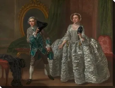 Картина Дэвид Гаррик и миссис Причард в фильме Бенджамина Хоадли «Подозрительный муж»