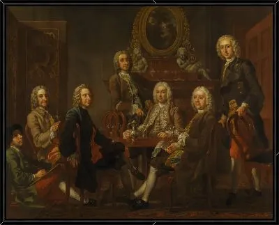 Портрет группы джентльмена с художником