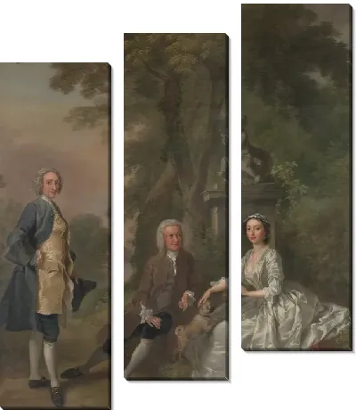 Джонатан Тайерс с дочерью Елизаветой и ее мужем Джоном Вудом