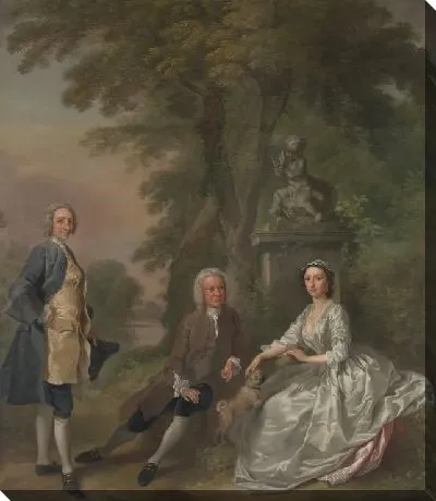 Джонатан Тайерс с дочерью Елизаветой и ее мужем Джоном Вудом