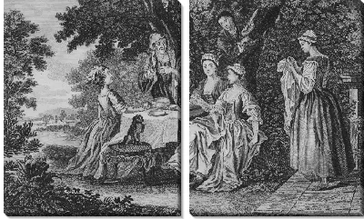 Картина Гадалка на кофейной гуще по оригинальному проекту в саду Vaux-hall