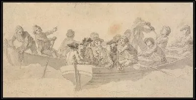 Картина Фигуры в лодках