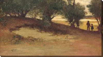 Песочная банка с ивами, магнолия