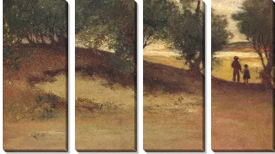 Песочная банка с ивами, магнолия