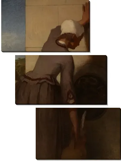 Картина Девушка у фонтана