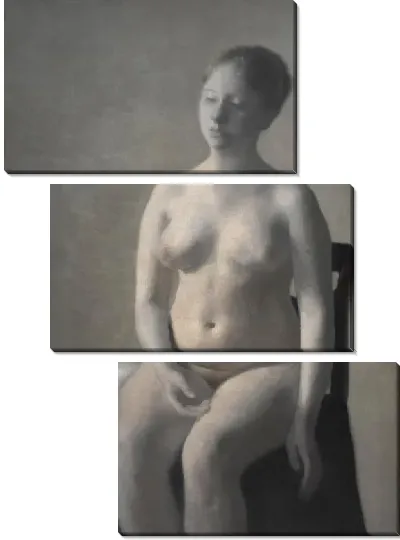 Картина Сидящая Обнаженная женщина