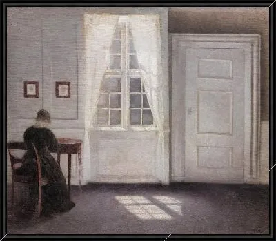 Комната в доме художника в Штрандгаде, Копенгаген, с женой художника