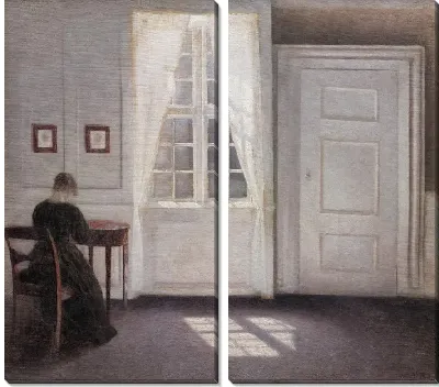 Комната в доме художника в Штрандгаде, Копенгаген, с женой художника