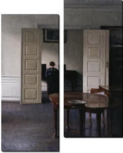 Картина Интерьер с Идой, играющей на фортепиано