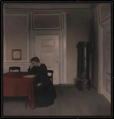 Гостиная в Strandgade с женой художника