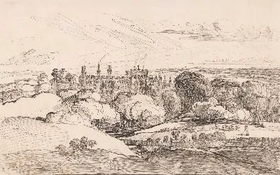 Картина Леа Замок сверху Лес