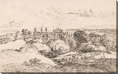 Картина Леа Замок сверху Лес