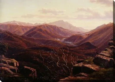 Картина Голова Митты Митта, орлиный вид на горы