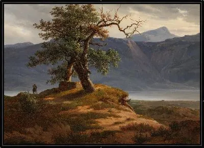 Пейзаж с туристами