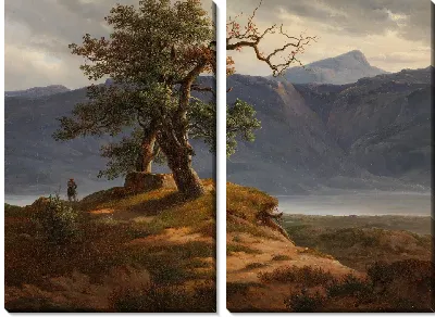 Пейзаж с туристами