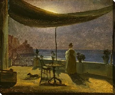 Картина Терраса в Амальфи при лунном свете