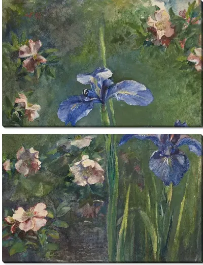 Картина Дикие розы и ирисы
