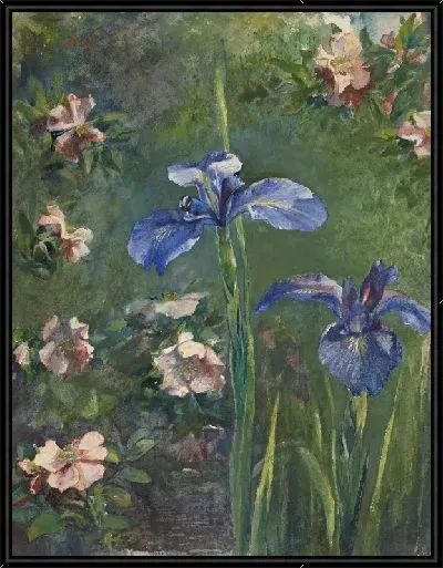 Картина Дикие розы и ирисы