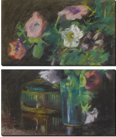 Картина Натюрморт петуний в стеклянной вазе