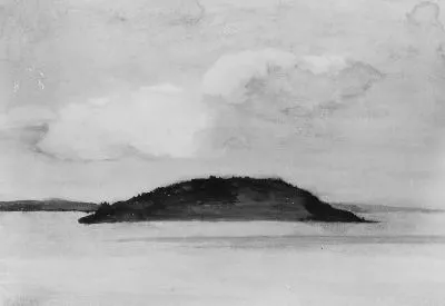 Картина Остров овец дикобраза, Бар-Харбор, Мэн, Вечерний кабинет, 29 августа 1896 г.