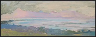 Картина Остров Муреа, смотрящий через пролив с Таити, январь 1891 г.