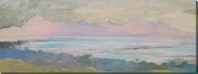 Картина Остров Муреа, смотрящий через пролив с Таити, январь 1891 г.