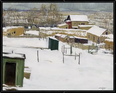 Картина Таос в снегу