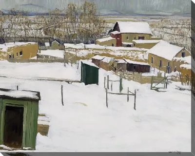 Картина Таос в снегу