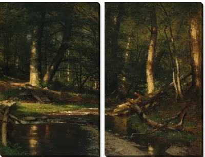 Картина Ручей в лесу