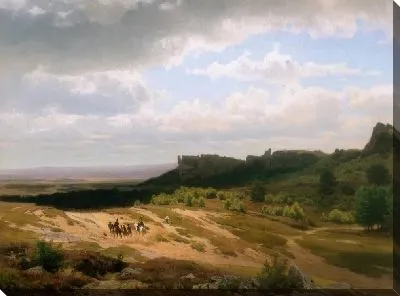 Картина С гор Гарц (Всадники в горах Гарц)