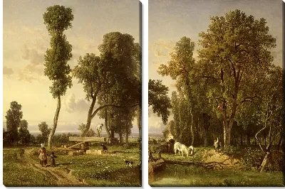 Вид на Ла-Ферте-Сен-Обен, недалеко от Орлеана