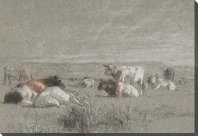 Картина Коровы в пейзаже