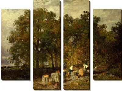 Картина лесоруб