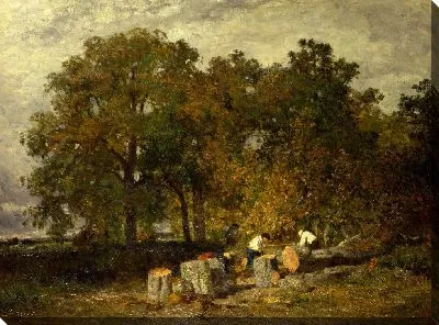 Картина лесоруб