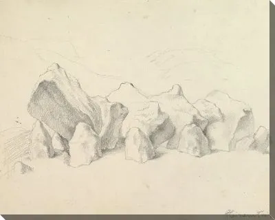 Доисторический каменный круг на кургане, обширный ландшафт за его пределами