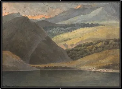 Вид на озеро Маджоре вечером