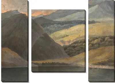 Вид на озеро Маджоре вечером