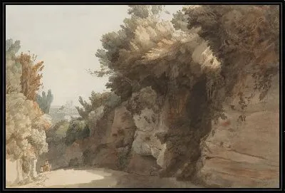 Вид на Арко Скуро, вид на виллу Медичи, Рим