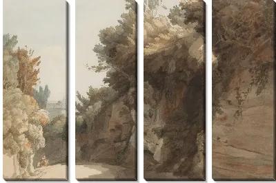 Вид на Арко Скуро, вид на виллу Медичи, Рим